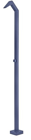 Mice - Columna de Ducha Exterior para Piscina, Jardin, SPA - 1 Via de Agua Fria - Monofluido - 218 cm de Alto con Rociador Tipo Cascada/Azul Oceano