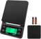 Báscula digital de café con temporizador, 0,1 g, precisión y báscula de cocina Tara, hasta 5 kg con g/oz/ml/lb, pantalla LCD para prensa francesa, café de filtro y preparación manual