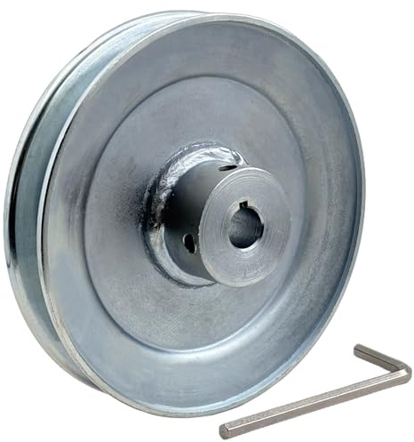 Saelno AB500-1/2 Single Groove Web Sheaves, v Belt Pulley 5 OD 1/2 bore,Motor Pulley Carbon Steel for A B 5L 4L V-Belts