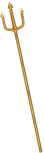 King Neptune Trident, Gold Tridents Costume Halloween Adult King Trident Devil Trident Costume with Crown for Adults Dress Cosplay Costume (Trident)