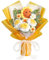 UXORSN Bouquet di Fiori Fatto a Mano All'uncinetto Artificiali Rose Girasole Finta Lavorati a Maglia Fiori Tessuto a Mano Composizione Floreale Finta per Festa Della Mamma Compleanno Laurea Regalo