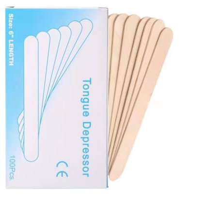 Wax Sticks, 100 Pcs Disposable Wooden Waxing Spatulas, 5.9 Inch Premium Wax Applicator Sticks for for Body, Face, Eyebrow, Lip Removal, Ideal for Warm & Hot Wax