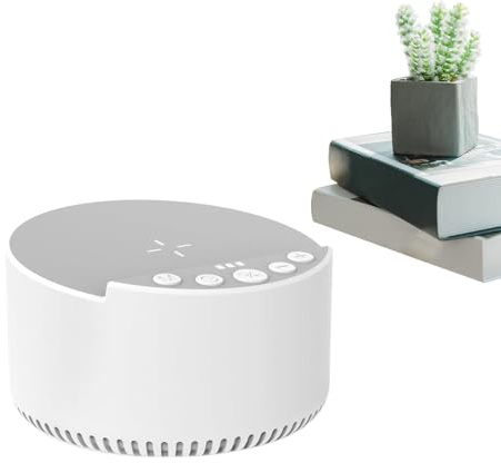 Wireless Charger Speaker, Fast Charging Station, 3.94x3.94x2.25 inches 15W with Sleep Noise Function, Sound Machine for Travel Trips Study Room Hotel Beach Party, Phones