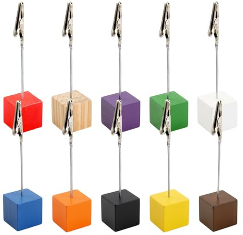 Fotohalter, Fotoständer Mit Klammern, Zettelhalter, 10 Stück Fotohalter Holz, Postkartenhalter, Holzaufsteller, 11,5 X 2,5 Cm