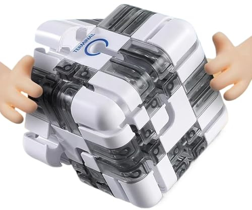 Großes Labyrinth 3DPuzzle Würfel, Großer Labyrinth 3DPuzzle LabyrinthWürfel, Runde Würfel Kugel, Zauberwürfel Spielzeug Interaktives, Praktisches Gehirntrainingsspielzeug Zum Stressabbau (3.35 Zoll)