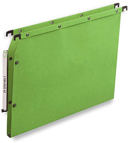 Elba Ultimate Carte Kraft Lot de 25 Dossiers Suspendus pour Armoire A4 Fond 15mm Vert