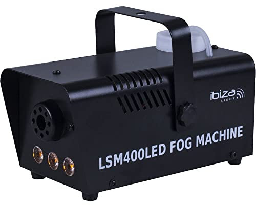 Ibiza LSM400LED-BK 400 W Mini Fog Machine with LED - Black
