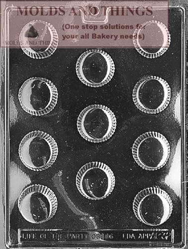 Peanut Butter Cup Chocolate Candy Mold – 11-Cavity Round Cup Shape Reusable for Homemade Chocolate, Candy, and Dessert Making mold