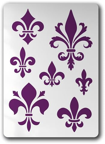 Schablone Fleur de Lis 7 Motive Heraldik - BA70