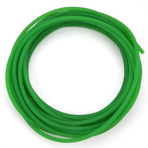 Round Belt, High Performance Pu Transmission Belt Polyurethane Round Belt for Drive Transmission Green(6mm*10M)