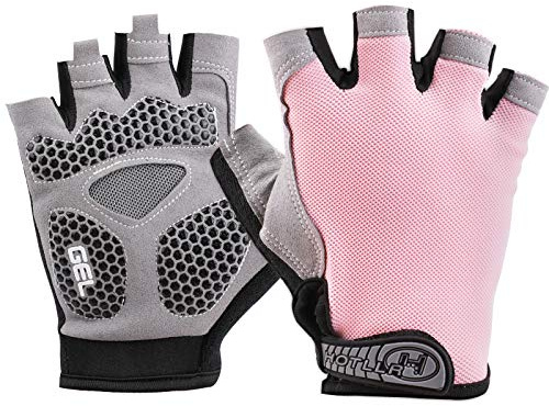 QKURT Guantes de Ciclismo, Guantes de Bicicleta de Medio Dedo con Almohadilla de Gel Antideslizante, Guantes de MTB Transpirables, Guantes Deportivos para Hombres y Mujeres