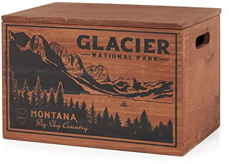 Better Wood Products Limited Edition Protect the Parks Series All Natural Fatwood Fire Starter Sticks for Wood Stove 13-lb Wooden Crate, Glacier