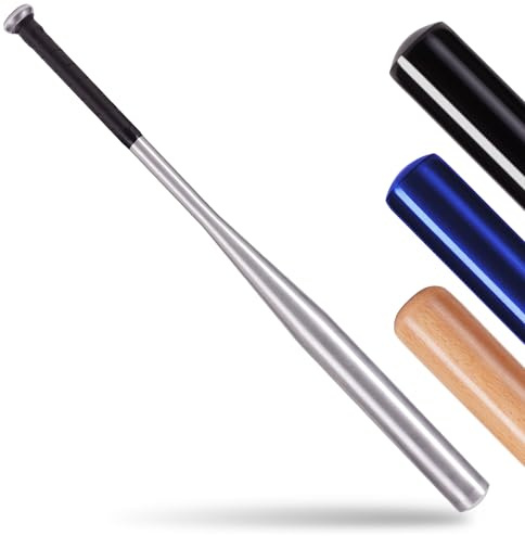 NAJATO Sports Baseballschläger | Aus Holz oder Aluminium | Robuste Verarbeitung & Rutschfester Griff | 81 cm lang