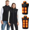 Avarmora Heated Gilet Heated Vest, Electric Fleece Heating Jacket for Men and Women with 3 Temperature Levels 13 Heat Zones Heated Waistcoat Heated Body Warmer for Outdoor Skiing Riding Hiking Fishing