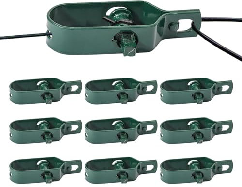 Herramienta tensora de alambre | Tensor de cuerda de alambre de acero | Tensor de cuerda de alambre de acero con revestimiento verde, tensor de cable de valla para valla, valla eléctrica Bellv