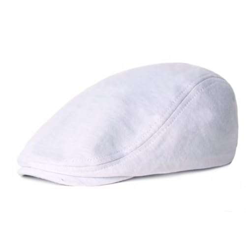 Plancholo Casquette plate pour homme Newsboy Ivy Chapeau de voyage pour homme Chapeau de conduite, blanc, Taille unique