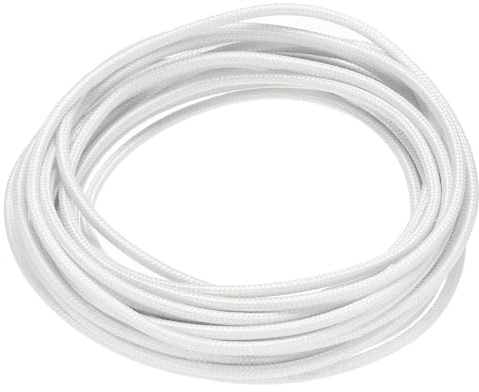 QUARKZMAN 15 AWG Silikon Elektrokabel 1.5 mm² 5 Meter Flexibles Hochtemperatur Geflochtenes Kabel Verzinnter Kupferdraht für Industrie KFZ DIY RC-Autos Boote LED Licht Weiß | Hochtemperatur-60 bis 300 Grad Celsius, widerstandsfähig, isoliert, für die Industrie