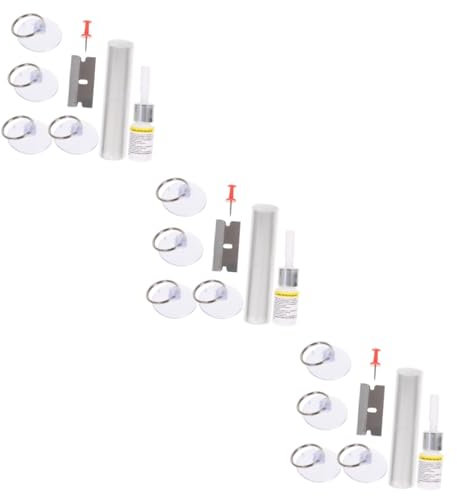 COSMEVIVI 3 Sätze Glas Reparatur Kit Auto-windschutzscheiben-reparatur-set Reparaturset Für Windschutzscheibensplitter Auto-werkzeuge Fensterreparaturset Reparaturset Für Fensterrisse Abs