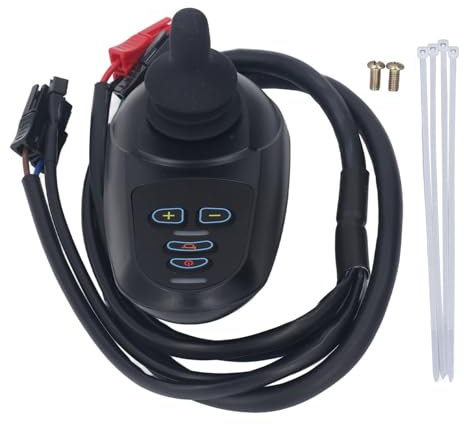 flexman Controlador de Silla de Ruedas Eléctrica, Multifuncional 4 Teclas Reemplazo del Controlador de Joystick Eléctrico para Silla de Ruedas con Función de Freno DC24V 45A