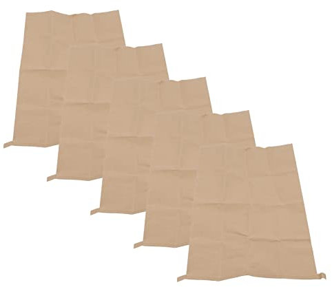 Leaf Collection Bags, Reusable Garden Waste Bags, 5PCS Kraft Paper Composite Woven Bag Kraft Lawn and Leaf Bags Lawn and Leaf Bags Collapsible Bags for Garden and Yard,100 X 50cm