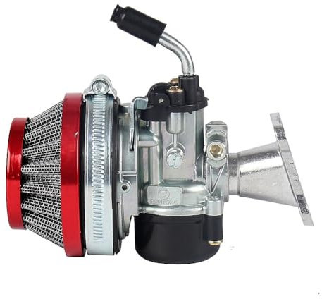 Motorrad Carburetor Für 2-Takt 47 Cc 49 Cc Für Mini Pocket Bike ATV 49 Cc Leistung 19 Mm Vergaser Vergaser Luftfilter Montage Carburetor(Red)