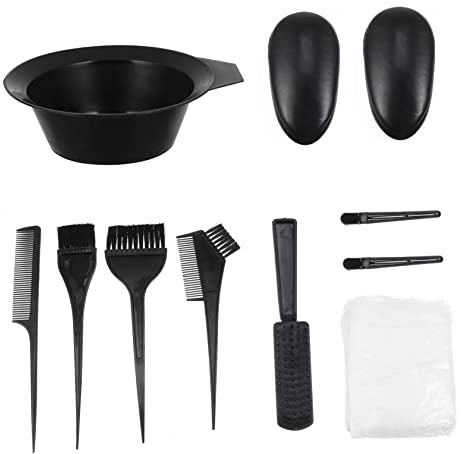ARTSEWPLY 11pièces Kit De Capillaire Professionnel Ensemble De Bols Peignes Et Pinceaux Pour Coloration à Domicile Et Salons