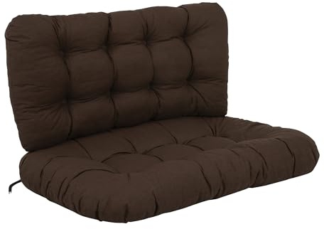 PATIO Gartensofa Polster 95 cm Marocco 2 TLG. Sitzkissen mit Rückenlehne Bankauflage Rattangarnitur mit Schnüren