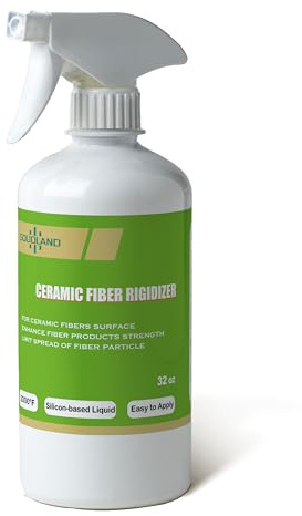 SOLIDLAND Refractory Rigidizer for Ceramic Fiber Blankets - 32 Ounces 2300°F High Temperature Kaowool Surface Hardener for Forges, Kilns & Foundry Furnace - Prevents Fiber Erosion & Airflow Damage