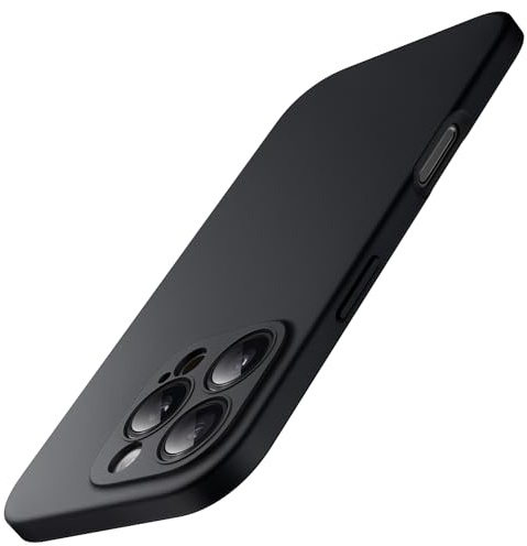 JETech Cover Slim per iPhone 16 Pro, Titanio Nero | Protezione della Fotocamera, Design in TPU Morbido, Finitura Opaca della Custodia, Protezione Antiurto