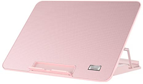 JYARZ Base Raffreddamento Pc Portatile Laptop Cooling Pad 12 -17 Laptop Cooling Base Plate Staffa Pad Mute Ventola di Scarico Raffreddato Ad Aria Dissipatore di Calore Ventola Pc per Ufficio(Pink)
