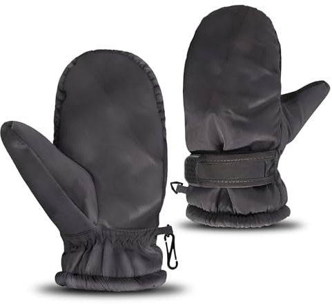 Bopertrove Handschuhe Kinder Baby 6-12-18 Monate, Fäustlinge Kinder Baby, Fleece Handschuhe Kleinkinder 1-2-3 Jahre, Handschuhes Kleinkind Wasserdicht, für Junge Mädchen Winter (Schwarz, M)