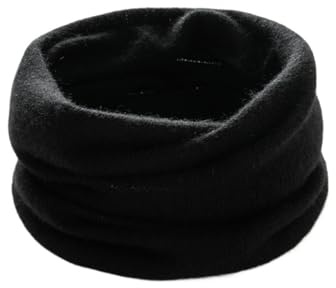CBFMFVFROR Bufanda de cachemir for mujer, ligera, con cuello alto y lazo, suave y tejida.(Black)