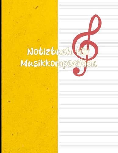 Notizbuch für Musikkomposition | Notenpapier mit 12 Systemen pro Seite: 160-seitiges Notenschreibjournal für Komponisten, Studierende & Lehrkräfte | ... Theorieübungen | Inklusive Notationsleitfaden