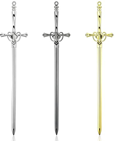 3 stycken brevöppnare svärd, brevöppnare, metall bokstäver öppnare, för kuvert och kontorsmaterial
