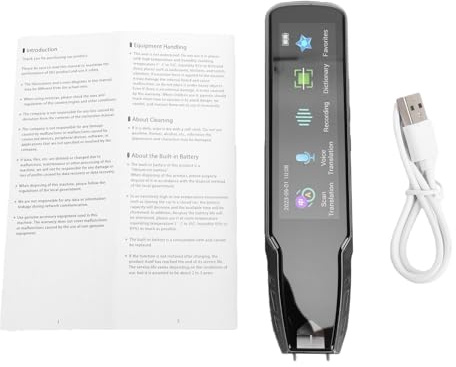 Fabater Lápiz Traductor y Lector, Dispositivo Traductor de Idiomas para 112 Idiomas, Lectura de Texto a Voz, Escáner OCR Inteligente de Extracción de Texto, Portátil