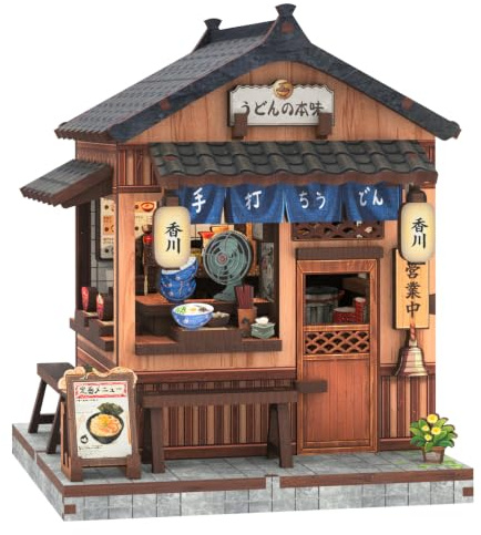 Kit “Mini Book Nook” per principianti, puzzle 3D in legno, kit fai da te per casette delle bambole in miniatura, scaffale giapponese per la casa, regalo creativo per adulti e adolescenti, 103 pezzi