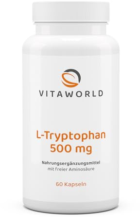 Vita World L-Tryptophan 500mg 60 Kapseln Vegan Apotheker-Herstellung