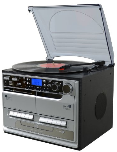 Steepletone BT-SMC386 Compact USB Stand Alone 5-in-1 Bluetooth Retro Music Centre - Silver