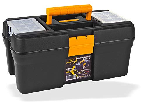 Art Plast 5500 Valigetta Porta Utensili in plastica, Nero/Giallo