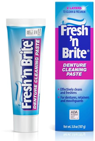 Stim-U-Dent Fresh 'n Brite Denture Cleaning Paste, 2 Count