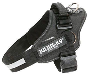 Julius-K9, IDC Powergeschirr mit Seitenringen, Größe: 2XL/3, schwarz