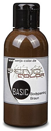 Senjo Color Basic Bodypainting I colore del viso e del corpo I cosmetici, dermatologicamente testato I carnevale, costume I 75 ml I marrone