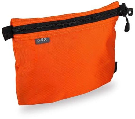 GOX Small Toiletry Bag for Men Bulk Cosmetic Bag Dopp Kit Carry On Zipper Pouch Organization Nylon Small Packing Sack Water Repellent(Orange)