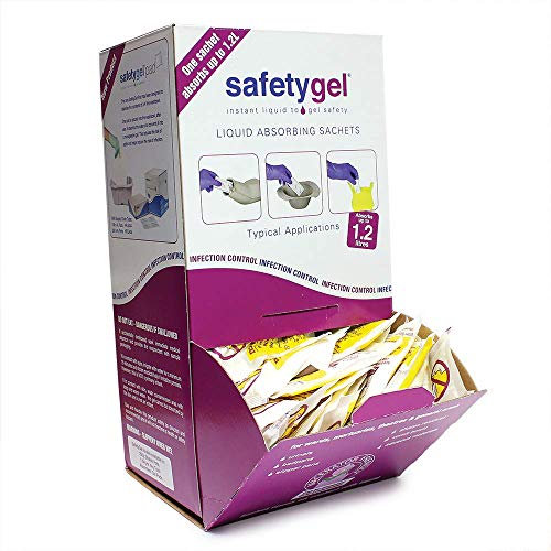 Datesand Group SafetyGel Super Absorbent Sachets 100 x 7g - for use in Urinal Bottles, bedpans and Sharps containers to Ensure Swift and Certain Absorption of unwanted Liquids