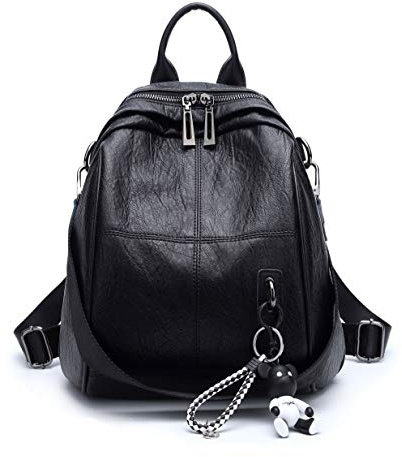DEERWORD Damen Rucksack Taschen Frauen Elegant Tasche Stadtrucksack Rucksackhandtasche Vintage PU-Leder 3020 1-teilig set