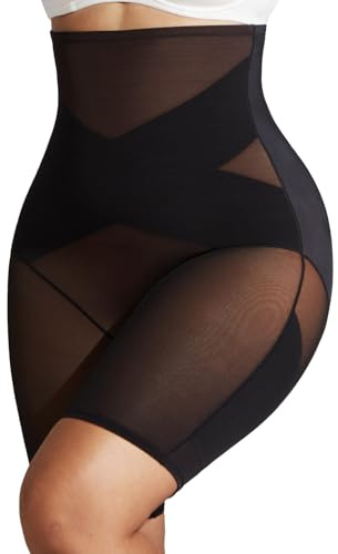 MOVWIN Tummy Control Body Shaper Shorts - High Waist Thigh Slimmer Panties Shapewear Black
