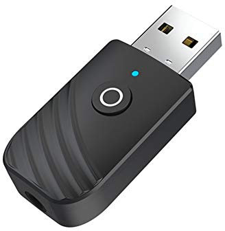 Wireless USB Bluetooth 5.0 Stereo Drahtloser Aux Bluetooth Adapter Universeller Musiksender Bluetooth Empfänger 3-in-1 Bluetooth Audio Adapter für Lautsprecher Autoradio Musik-Soundsystem,Schwarz