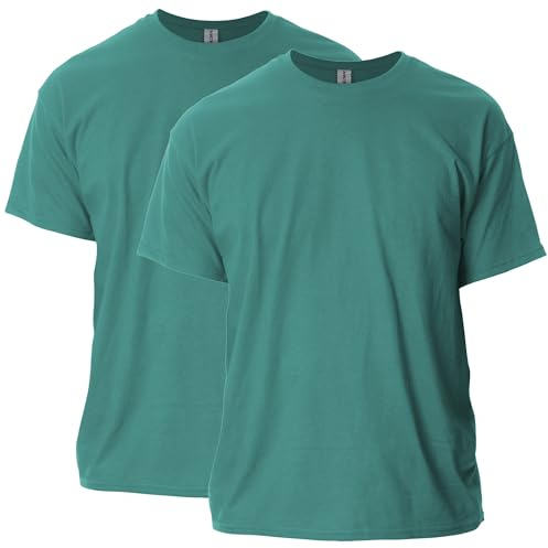 Gildan T-shirt i bomull, Jade Dome (set om 2), herr, Jade dome (set om 2), M