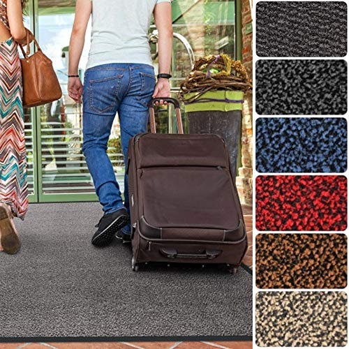 Floordirekt Schmutzfangmatte Sky Performa | Antistatische Eingangsmatte für Innen- oder überdachte Außenbereiche| Strapazierfähig & rutschfest | In 6 Farben (200 x 300 cm, Anthrazit)