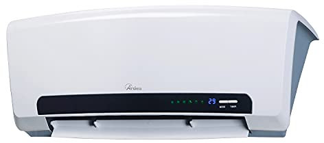 ARDES | AR4W08P PARETO X Termoventilatore Ceramico da Parete 2000W, da Bagno Programmabile Timer 12 Ore, Pannello Ceramica Silver Silk Smart con Magic Display Digitale LED